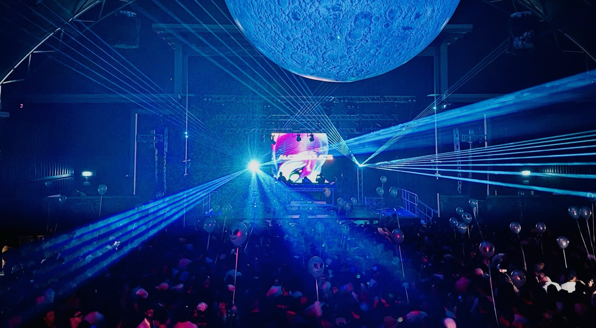 Audiosquad festival production with LED wall, lasers and full staging